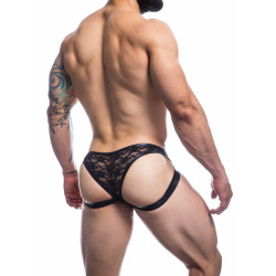 CUT4MEN Jock-string en dentelle Lace Capri Noir